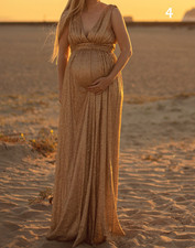 Gold long maxi sequin dress size S zipper
