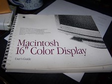 Macintosh 16  Color Display User's Guide Manual Spiral Spine - Z030-1736-A