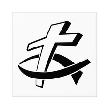 Christian Fish/Cross Vinyl Die Cut Car Decal Sticker - FREE SHIP  