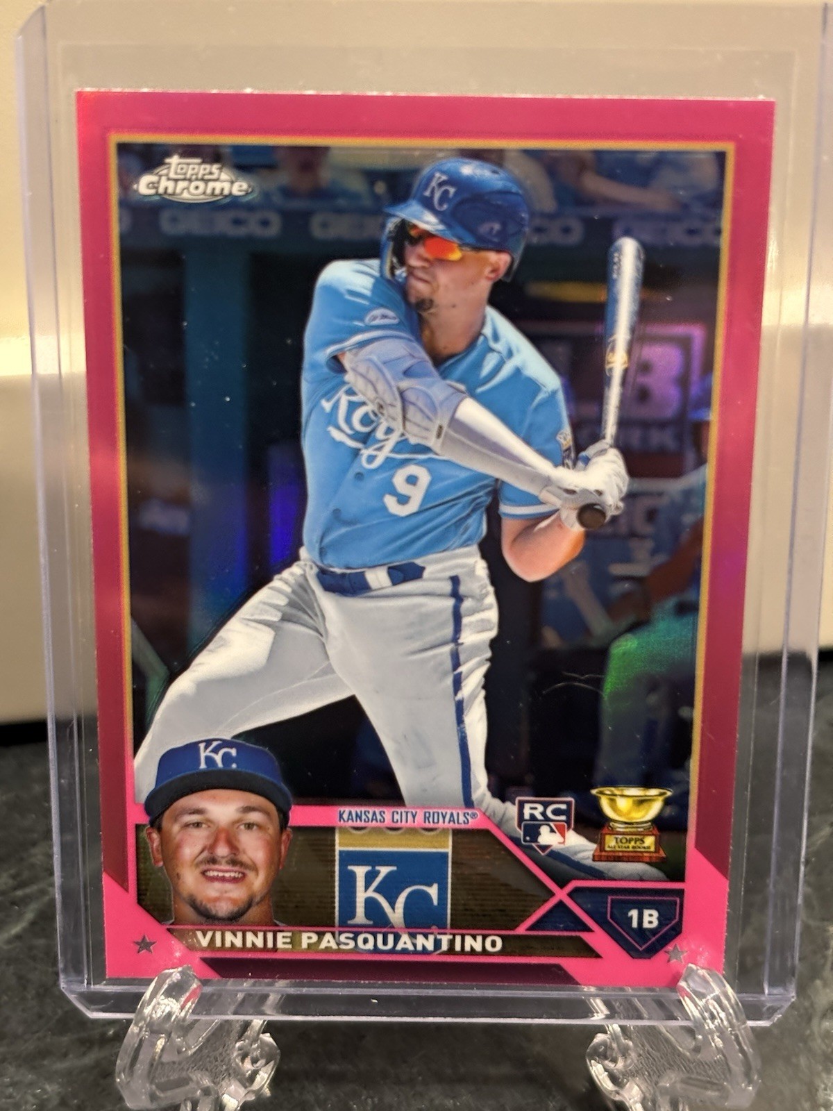 2023 Topps Chrome #119 Vinnie Pasquantino Pink Refractor RC Rookie KC Royals