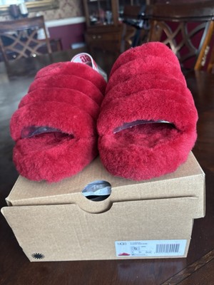 Ugg Super Fluff Slipper Ribbon Red  Size: 5