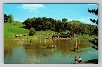 Wheeling WV-West Virginia, Oglebay Park, Schenk Lake, Vintage Souvenir Postcard