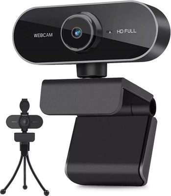 Webcam Elipenico Kamera 1080P mit Mikrofon und Stativ USB für PC Computer CAM