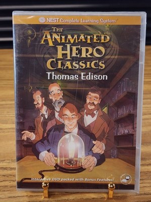 Animated Hero Classics Thomas Edison DVD Homeschool Teacher NEST Learning Sealed