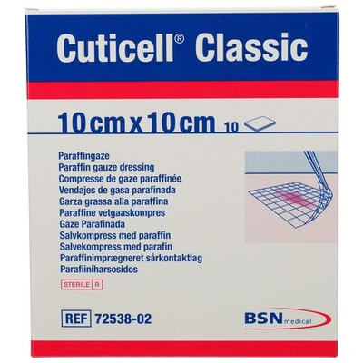 CUTICELL Classic Wundgaze 10x10 cm, 10 St PZN 04979096