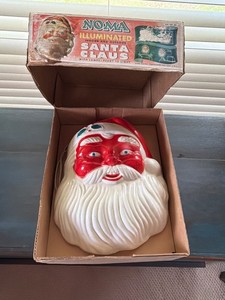 Vintage NOMA 551 Santa Claus Plastic Light Up Face Original Box