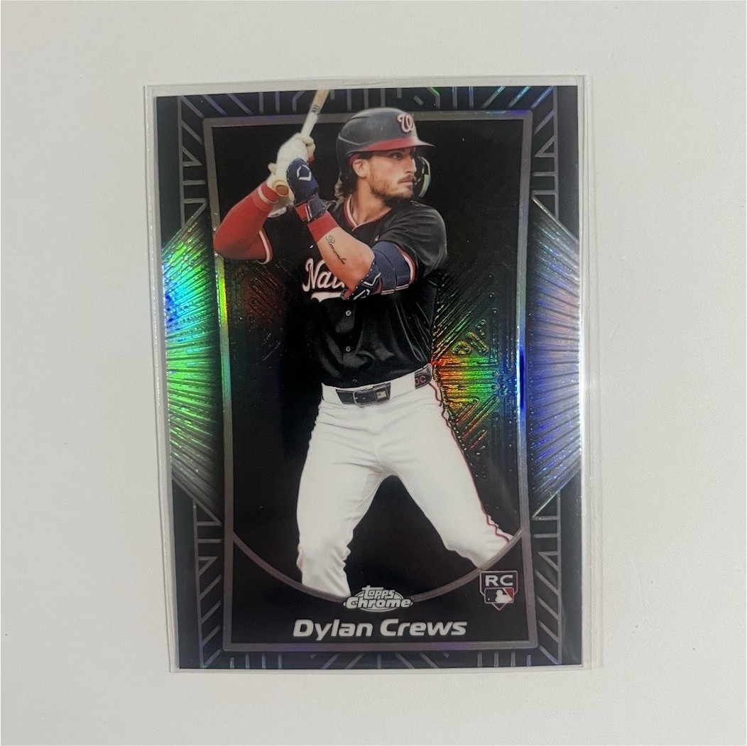 2025 Topps Chrome Shadow Etch Dylan Crews SE-14 Rookie Insert Nationals