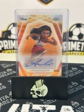 2026 TOPPS DISNEY NEON CHROME ETCH AULI'I CRAVALHO AS MOANA AUTO Orange Wave /25
