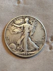 1945 Walking Liberty 90% Silver Half Dollar 50c US Coin