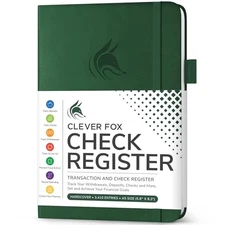  Check Register Book - Deluxe Transaction Register, Accounting Ledger Book, 