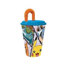 Pokemon Kids Cup 430ml with Lid and Straw, BPA Free - Stor
