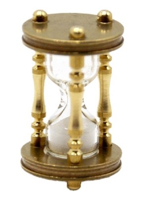 Puppenstube Messing Sanduhr Sand Timer Miniatur Küchenzubehör 1:12