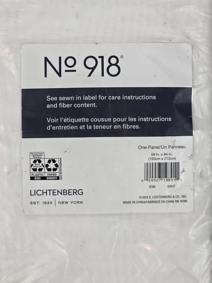 Lichtenberg No. 918 Emily Sheer Curtain Panel White 59” X 84” - Image 3 of 4