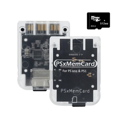 PSxMemCard PS1 Memory Card - Supports Firmware Upgrade, Saves Game