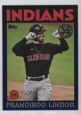 2021 Topps 1986 Baseball 35th Anniversary Blue Francisco Lindor #86B-66 1pg7