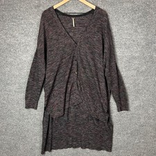 Free People Knit Cardigan Sweater button long sleeve size M