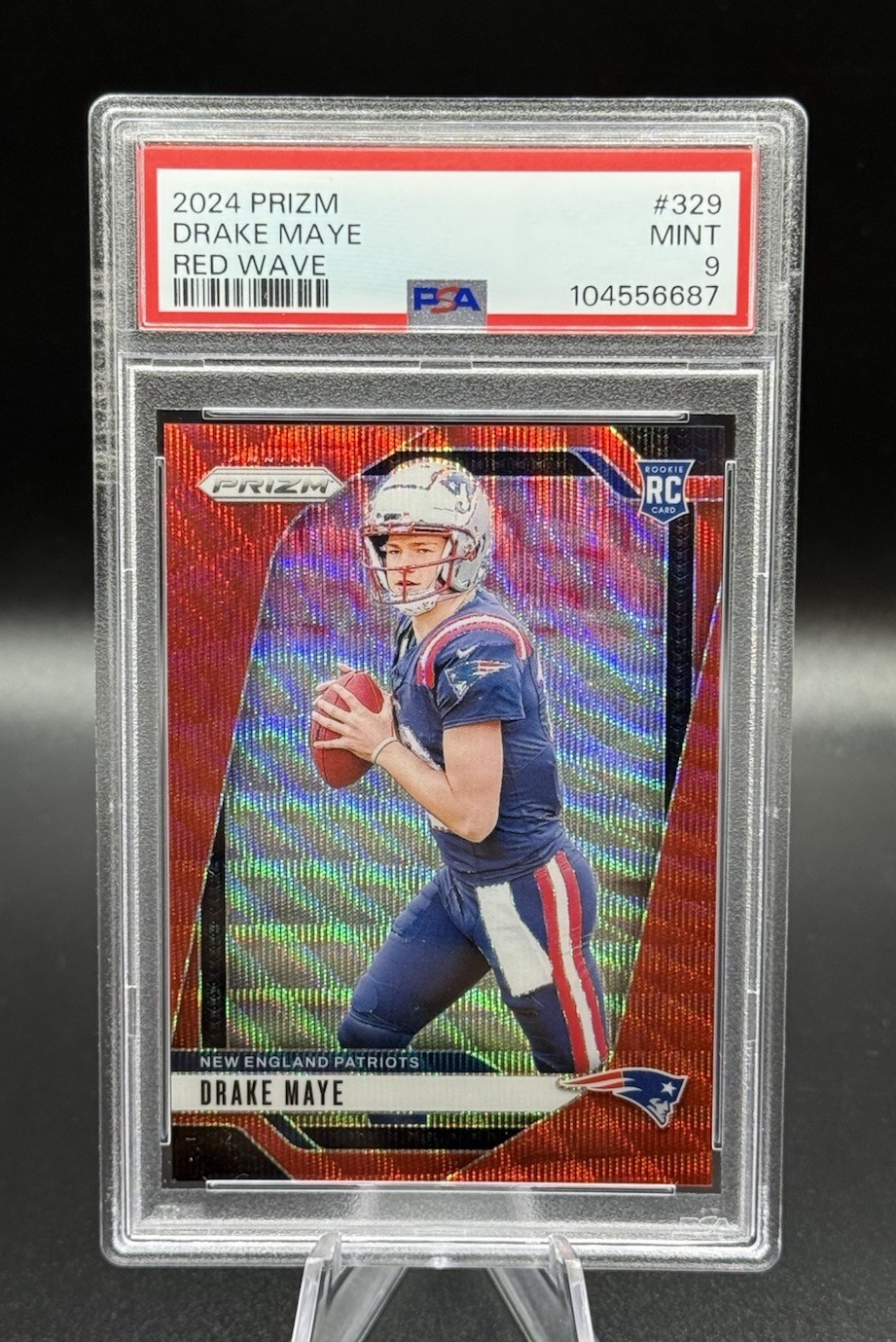 2024 Prizm #329 DRAKE MAYE Rookie (RC) Red Wave Prizm 149/149 🔥 PSA 9 Mint 🔥