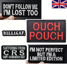 Novelty Iron On Patch/Sew On Patch Funny Word Embroidered Gift