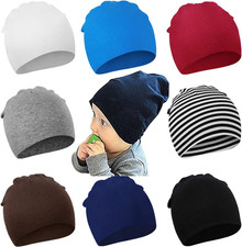 BQUBO 8 Pack Unisex Baby Beanie Hat Infant Toddler Kid Hats Baby Soft Cute Knit