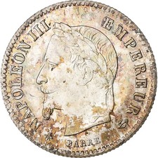 [#136551] France, Napoleon III, 20 Centimes, 1867, Paris, Silver, EF, Gadoury:30