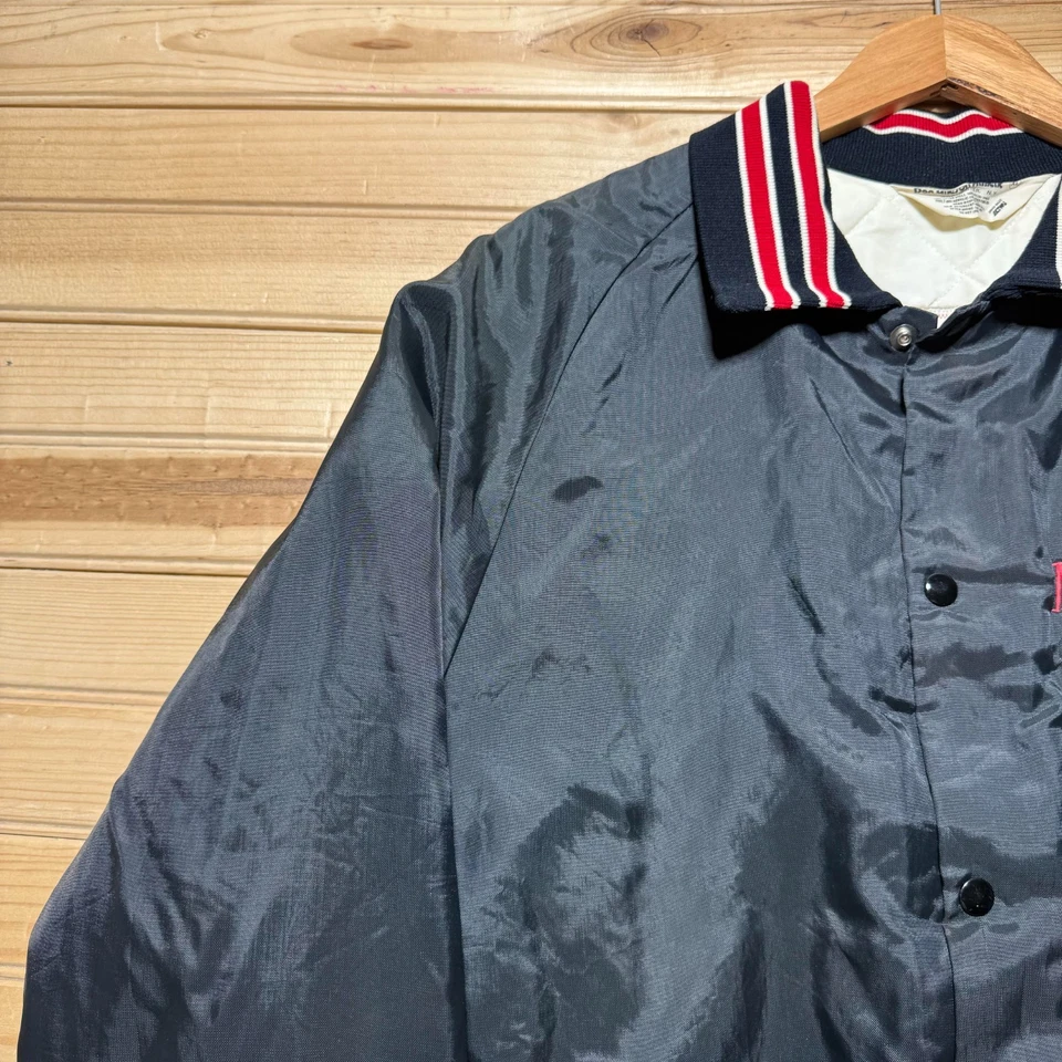 Vintage 80s Georgia Bulldogs NCAA Football Satin Bomber Jacket Union Made - XL - Image 3 of 4