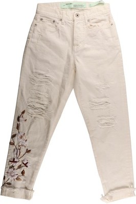 OFF-WHITE C/O VIRGIL ABLOH WHITE SKINNY JEANS W25