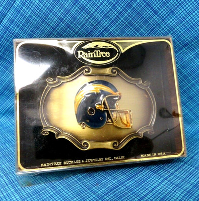 San Diego Chargers Belt Buckle NFL Football Fanwear NOS Vtg 70s Raintree .TWY700