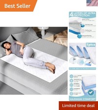 Quality Bed Pad, Quilted, Waterproof, and Washable, 34" x 52" The Best Underp...