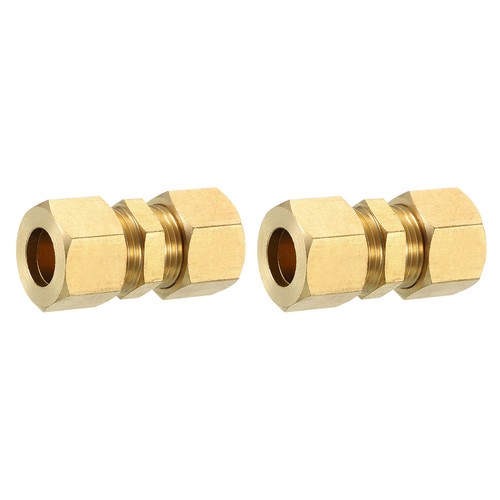 2Pcs Brass Compression Tube Fitting 12mm Tube OD Connector Union