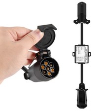 USA to EU Trailer Light Converter US 7-Way Socket to EU 7-Pin Round Plug D8L2