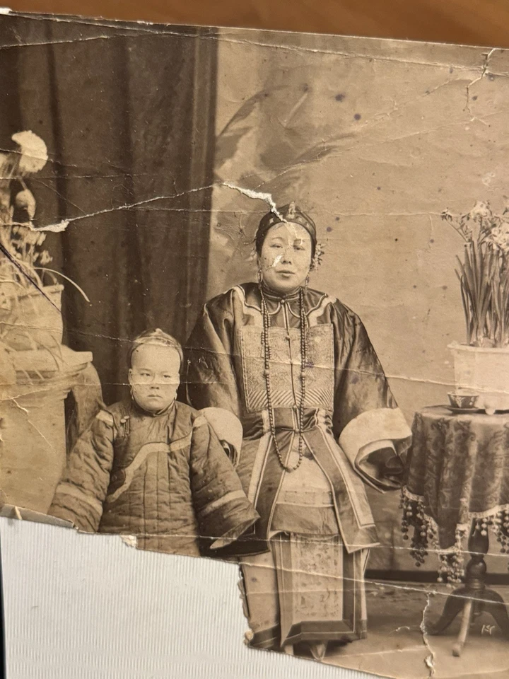 Photographie  ancienne Famille Chinoise Chine 19 Eme Siècle - Photo 4/4