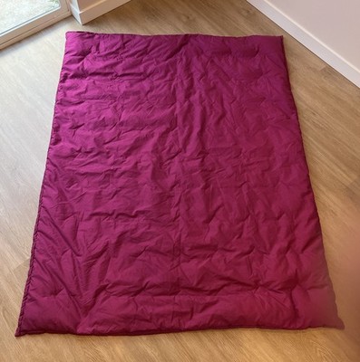 Dark Pink Down Throw Blanket