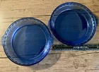Vintage Pyrex Cobalt Blue Glass Pie Plates - Baking Dish - Pre-owned vintage
