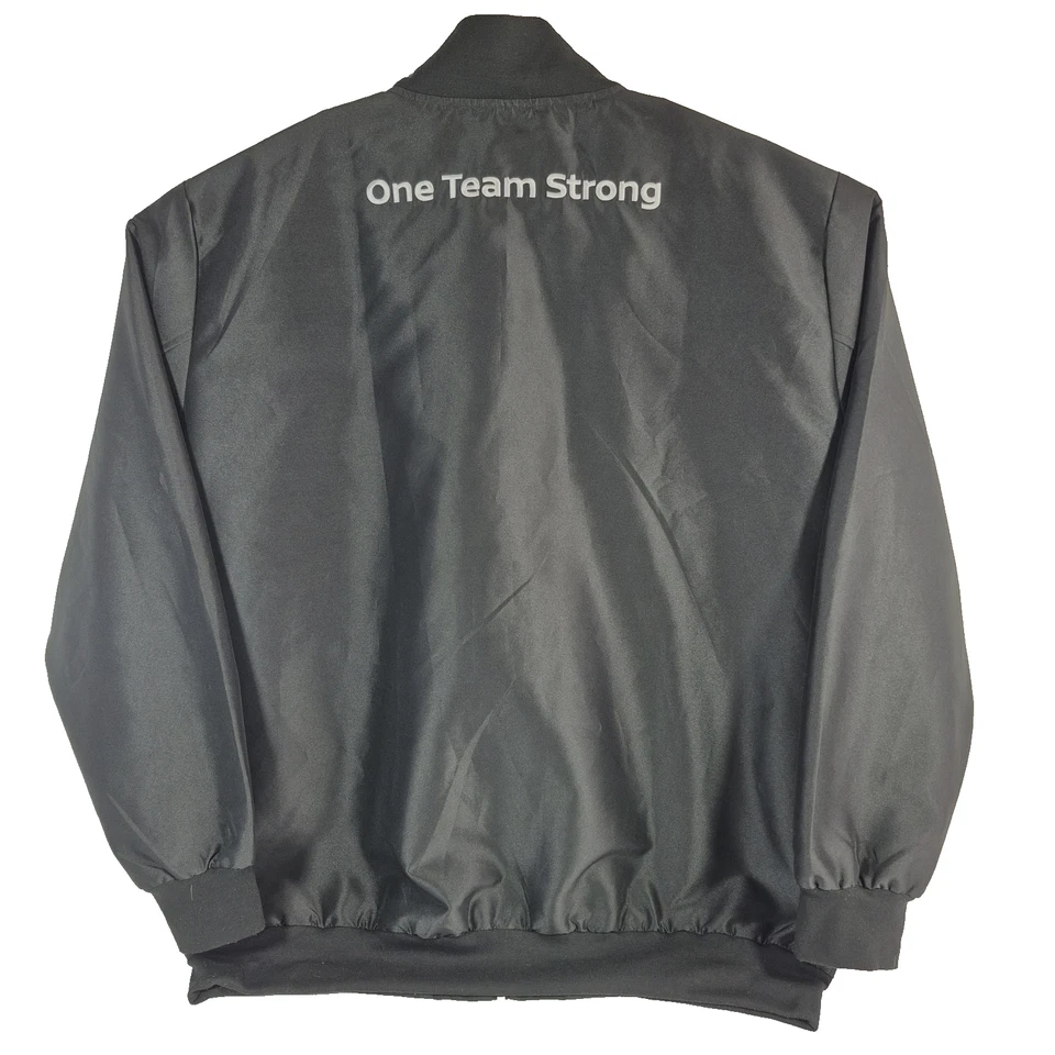 Chaqueta De Colección Nissan Decherd Para Hombre Negra Cremallera Completa Bordada Forrada 3XL XXL Foto 2 de 4