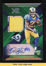 2019 Panini XR Rookie Swatch Green 5/5 Darrell Henderson #RSA-25 Auto READ 3l7