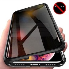 Anti-Spy Magnetic Glass Protective Case Cover for iPhone 11-15