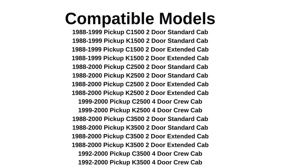 Fit 1988-2000 GMC Pickup K2500 K3500 Rear Sliding Window Glass Back Slider - Image 4 of 4
