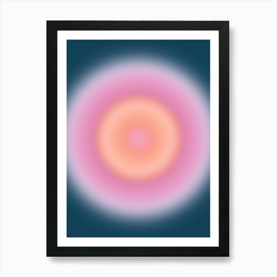 Magical Night 01 Gradient Aura Dark Framed Wall Art Poster Canvas Print Picture
