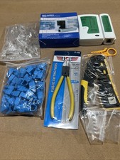 NEW RJ45 Pass Through Networking Crimp Tool Kit Cat5 Cat6 Crimping Tool kit -v73