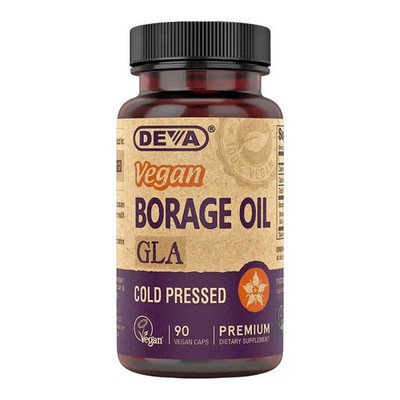 Deva Vegan Vitamins, Premium Vegan Borage Oil, 90 Veg Caps