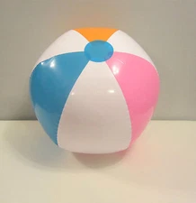1 NEW LARGE INFLATABLE MULTI COLORED BEACH BALL  POOL BEACHBALLS PARTY FAVORS