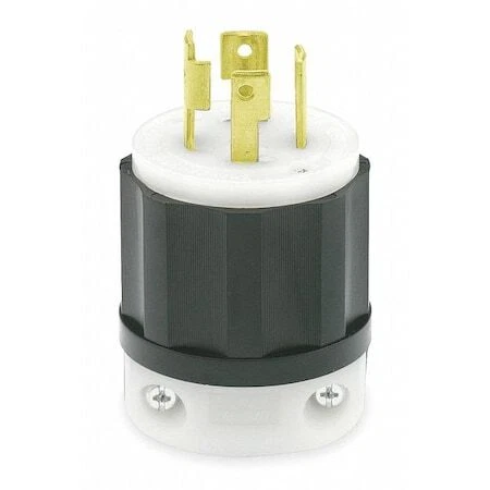 Leviton 2721 Locking Plug, L15-30P, 30 A, 250V Ac, Three Phase, 3 Pole, Screw