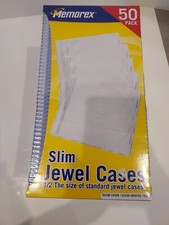 Memorex Slim Clear Jewel Cases 50 Pack CD DVD New Sealed
