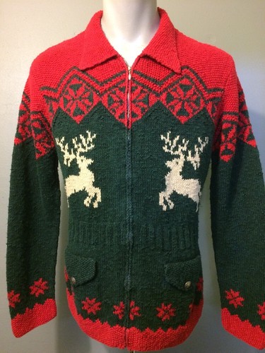 Vtg Ralph Lauren Sweater Womens S Cotton Christmas