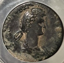 Domitian & Domitia Cilicia Mopsus AE33 AD 94-94 ANACS F15