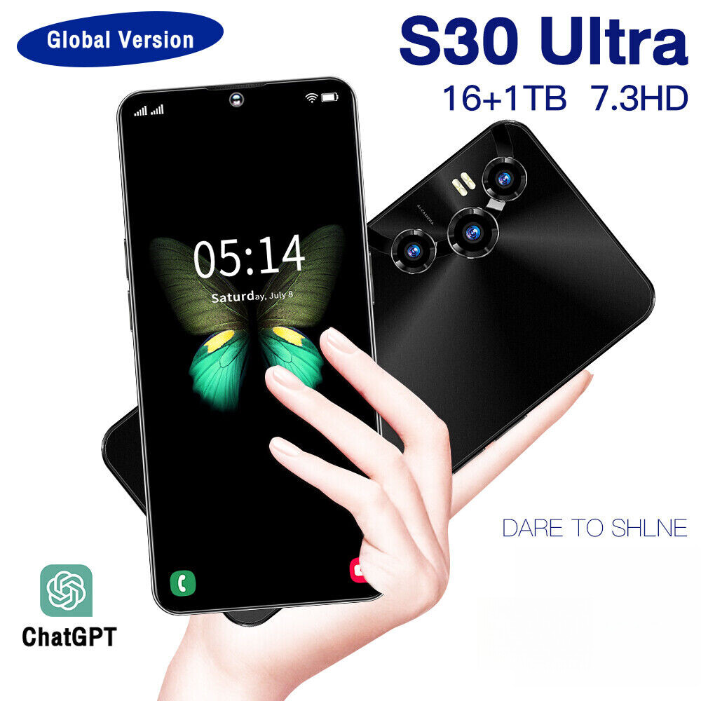 S30 Ultra Smartphone Android 13 Unlocked 16+1TB 50+108MP