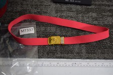 Cub Scout YOUTH S/M 30" Official Solid Brass Buckle on Coral Red Belt BSA MT337