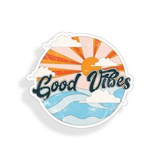 Good Vibes Sticker Ocean Beach Adventure Laptop Car Vehicle Window Bumper Decal Good Vibes Sticker Ocean Beach Adventure Laptop Car Vehicle Window Bumper Decal