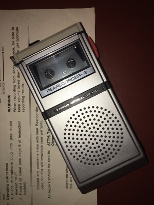 Vintage Japanese Olympus Pearlcorder-S Microphone Micro cassette