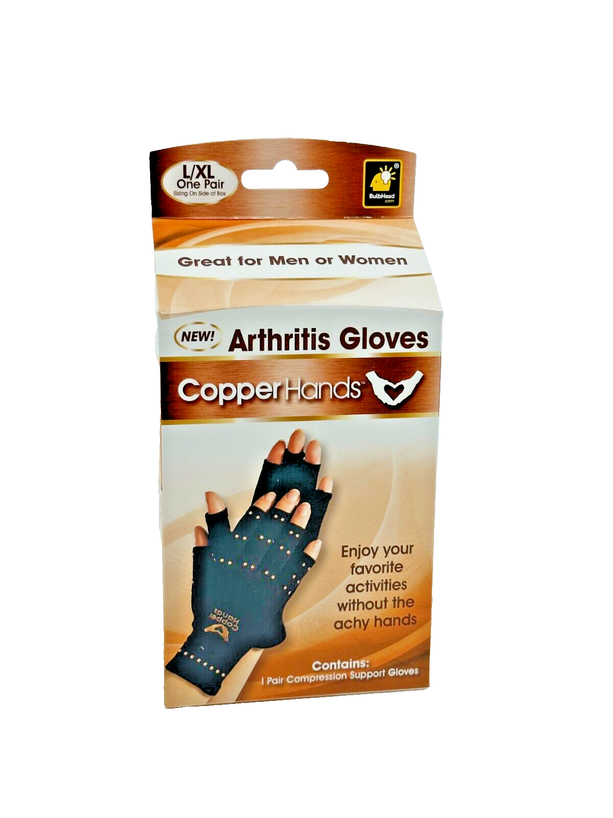 Copper Hands Arthritis Compression Gloves as Seen on TV L/XL eBay